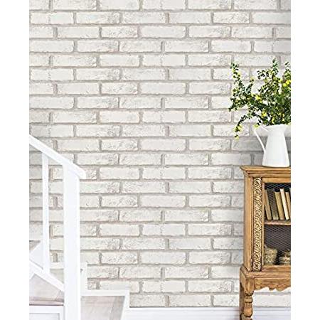 Timeet アップグレード 白レンガ壁紙 白レンガ壁紙 リムーバブル壁紙 はがして貼れる壁紙 人工レンガ壁紙 壁紙 自己粘着 リビングルーム ベッドル Bkdb Nobuストア リムーバブル壁紙 レンガ壁ペーパー