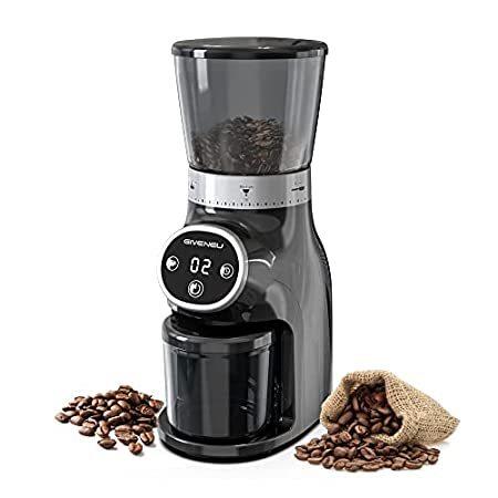 【SALE／10%OFF Electric GIVENEU Grinder, Coffee Burr Conical Burr Grinder Bean Coffee Mill 電動コーヒーミル