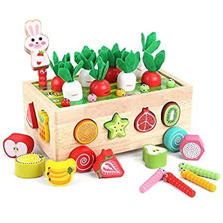 【受注生産品】 Age Girls Boys Baby for Toys Educational Wooden Montessori Toddlers 1 Y 3 2 知育玩具