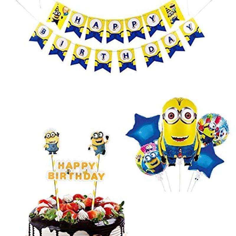 海外ブランド 誕生日 ミニオン 飾り付け バルーン ガーランド バナー Birthday Happy 女の子 男の子 子供 キャラクター 可愛い イエロー その他パーティーグッズ Www Sustentec Com Br