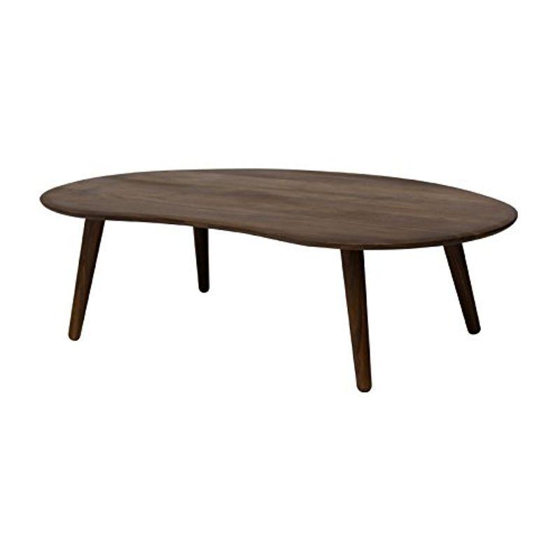 ISSEIKI ビーンズ型テーブル ブラウン (幅120) 木製家具 M0FY 120 TABLE (WALNUT)