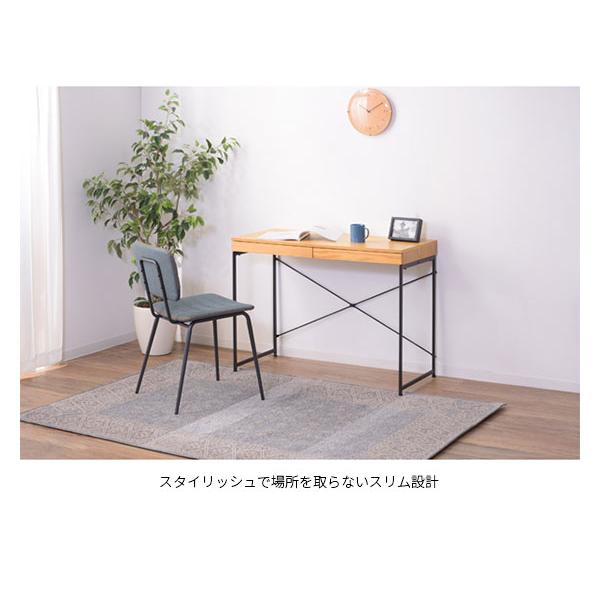 ナチュラルにシンプル 引き出し付きデスク 幅100 奥行45 平机 引き出し
