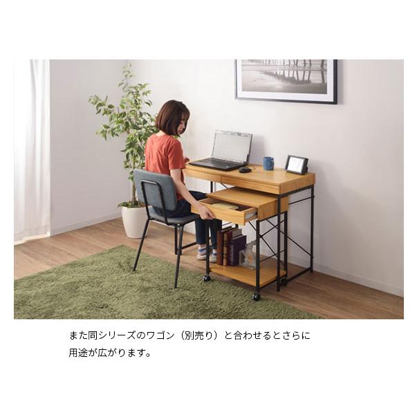 パソコンデスク　引き出し付き　幅100奥48 　ナチュラル パソコンデスク 引き出し付き 幅100奥48 ナチュラル (机・テーブル