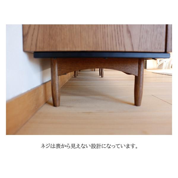 天然木の重厚感 脚付き オープンシェルフ ロータイプ 完成品 木製