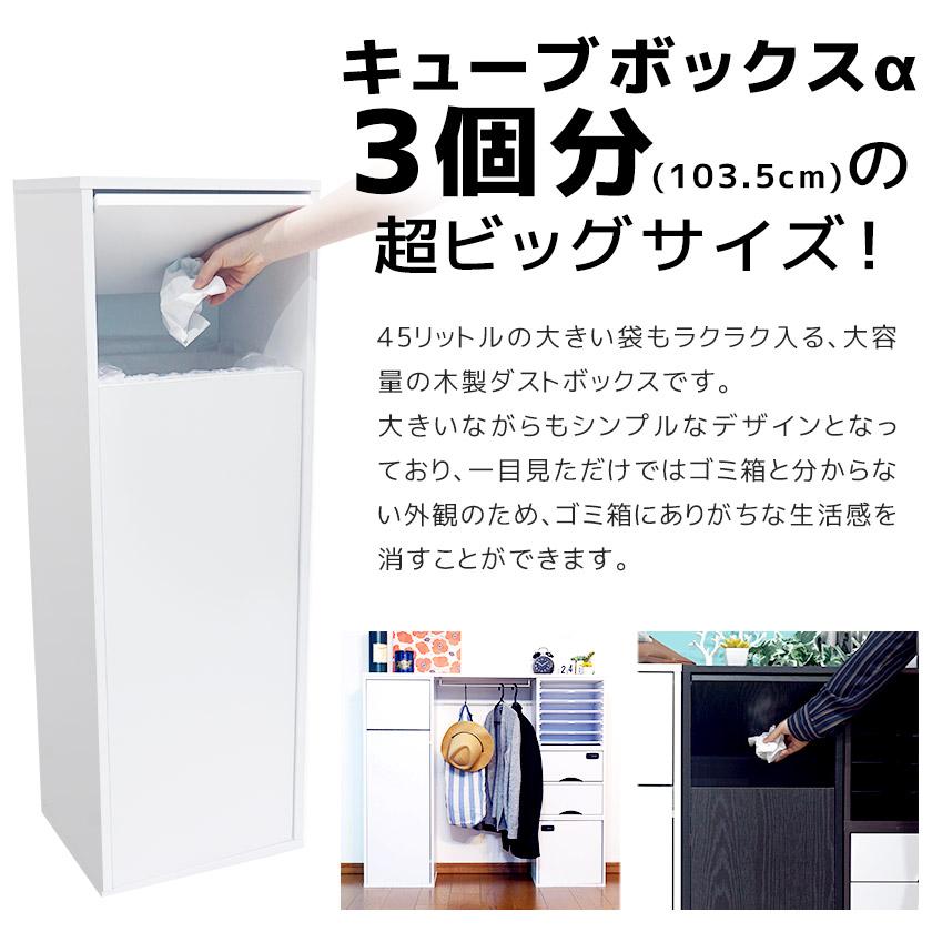 キューブボックスα ダストボックス / ゴミ箱 おしゃれ スリム キッチン