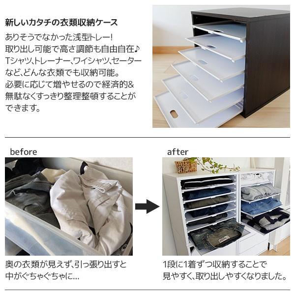 衣類収納にどうですか？BR色もあります！ 2個セット 衣類収納 キューブボックスα 6段トレータイプ カラー