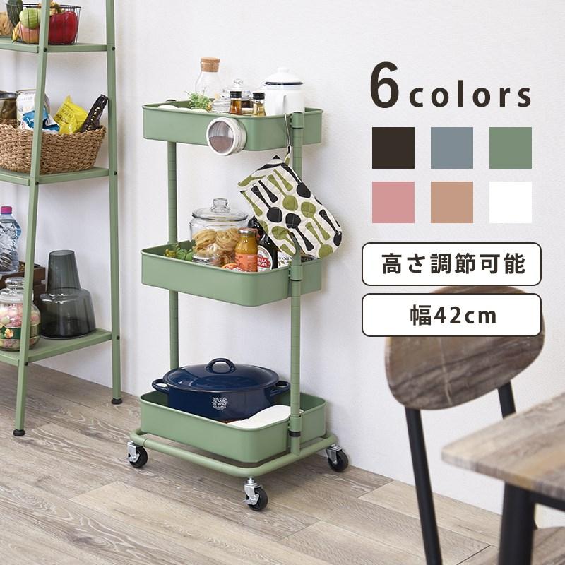スチールワゴン キャスター付き 3段 おしゃれ スリム キッチンワゴン マルチワゴン キッチン収納 アイアン ストッカーワゴン Muk 1 Hg Kr 3366 Noconoco キッチン Yahoo 店 通販 Yahoo ショッピング