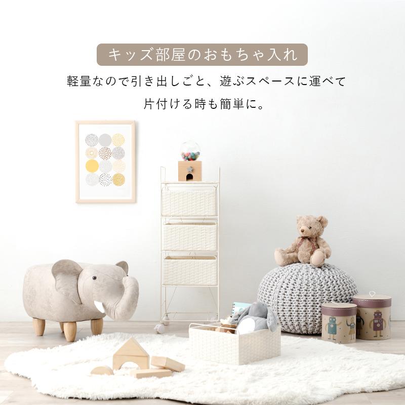 湿気に強い 人工ラタン ランドリーチェスト 幅30 ラタン調 おしゃれ 4