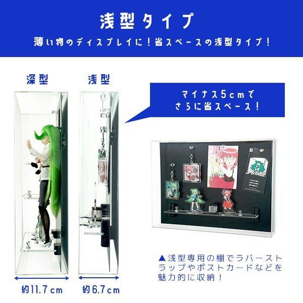 マグネットで棚位置自由自在 壁掛け フィギュアケース MAGRYL (深型