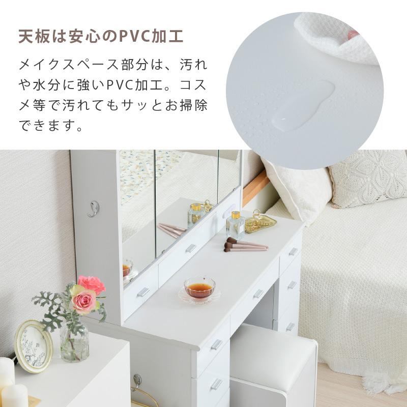 【美品】 ホワイト 3段引き出し ドレッサー Amazon｜ドレッサー 白、ミラーとライト付きの化粧台、引き出し付き