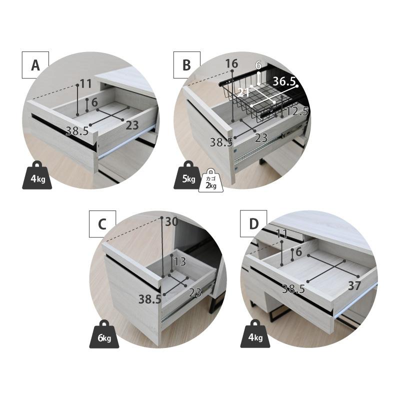 moca company ゴミ箱上ラック 食器棚 120 レンジ台 キッチンカウンター
