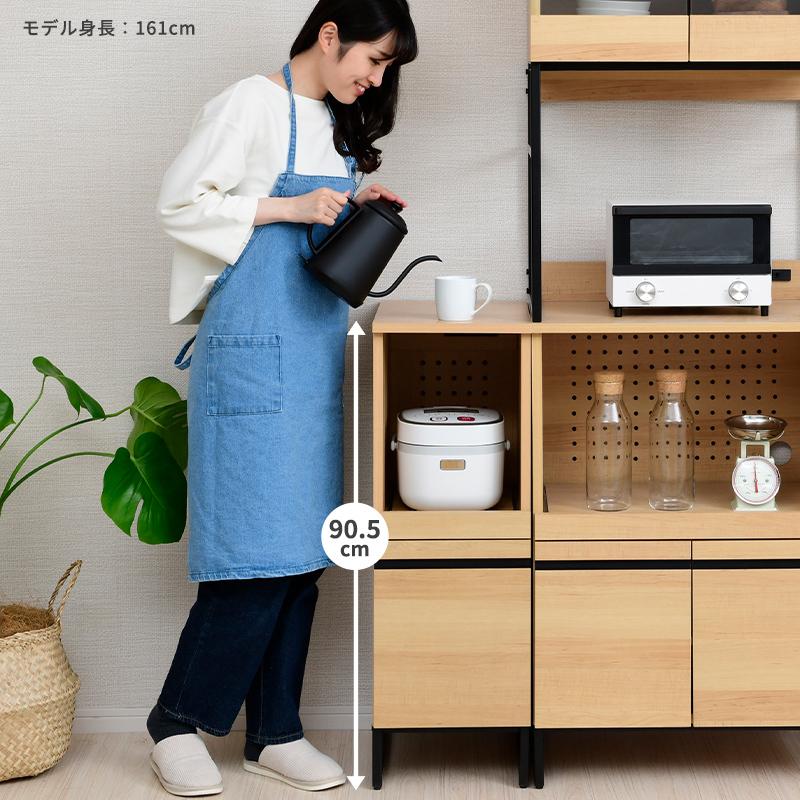 隙間収納 キッチン 30cm 棚 キッチンストッカー キッチン収納棚 食器棚 ロータイプ スライド棚 ランドリー収納 Cloudear | moca company | 08