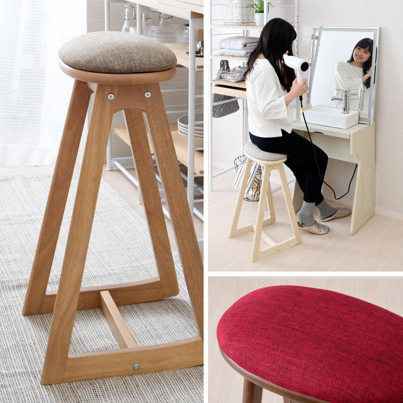 【完成品】moca company clore 木製 ハイスツール Amazon｜moca company clore 木製 ハイスツール クッション付き