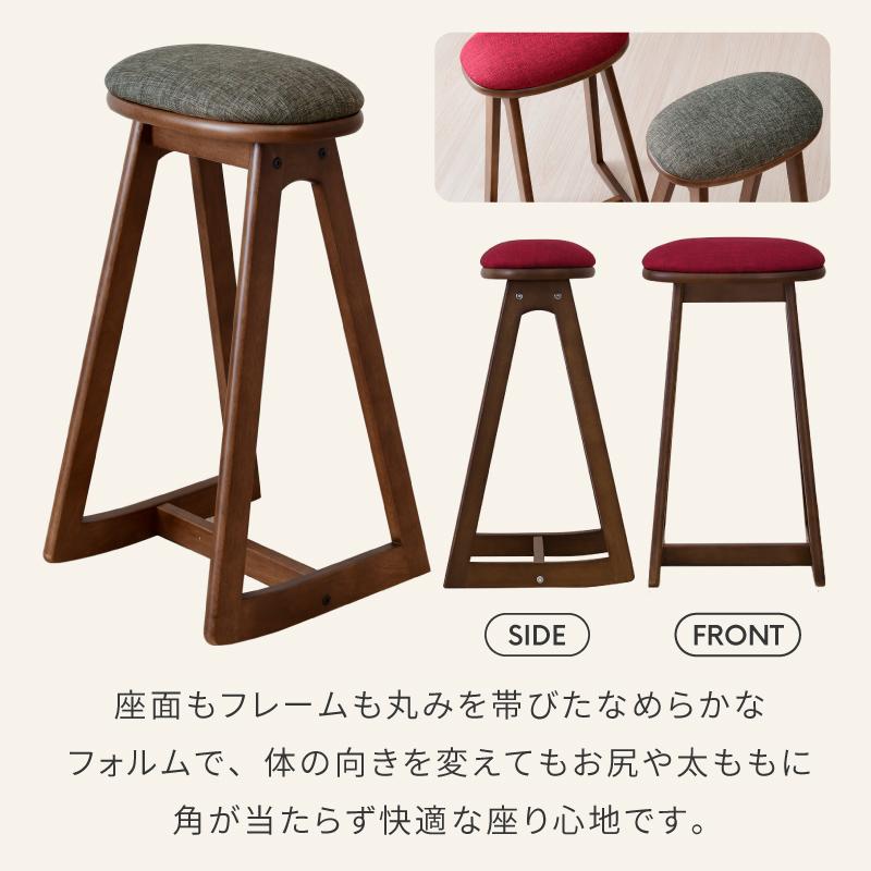 【完成品】moca company clore 木製 ハイスツール Amazon｜moca company clore 木製 ハイスツール クッション付き