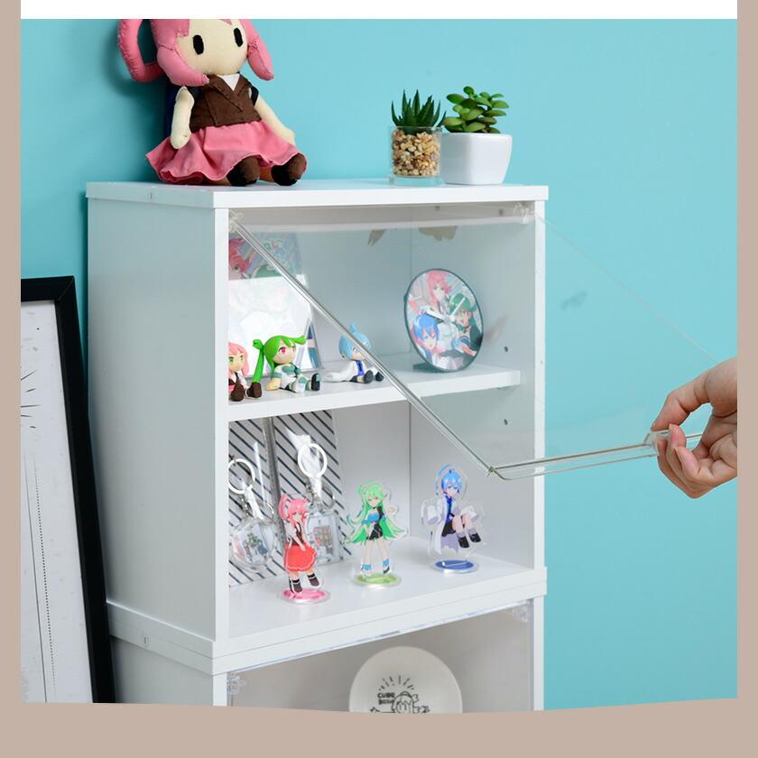 完成品】壁掛け キューブボックスα ハーフ 改 背面ホワイト 可動棚付き