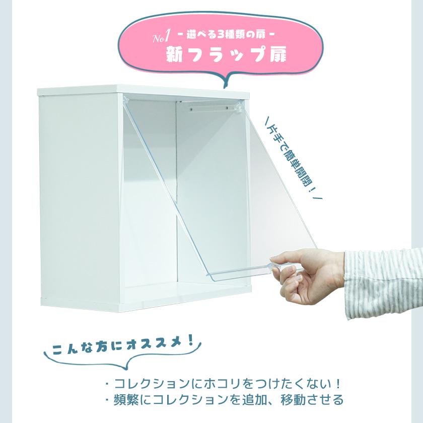 完成品】3種の透明扉付き 薄型 キューブボックスα 改 新UV