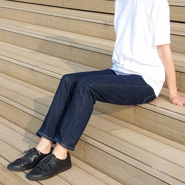 デニムテーパードパンツ メンズ レディース 男女兼用 ユニセックス ファッション ボトムス パンツ デニム ジーンズ 日本製 キャンセル返品交換不可 22020 | EAGLE STAR（ファッション） | 02