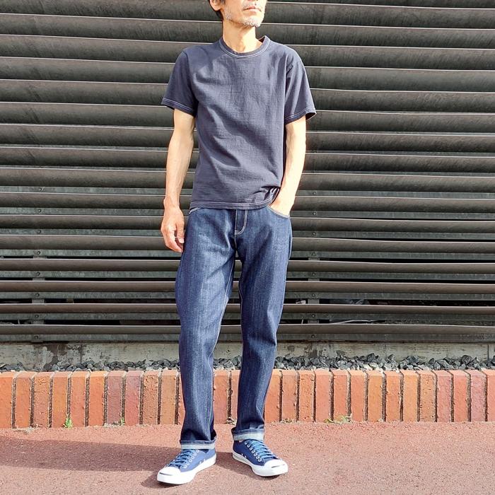 デニムテーパードパンツ メンズ レディース 男女兼用 ユニセックス ファッション ボトムス パンツ デニム ジーンズ 日本製 キャンセル返品交換不可 22020 | EAGLE STAR（ファッション） | 03