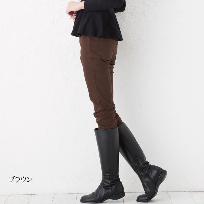 細見せストレッチレギンス パンツ スキニー レディース 春夏 秋冬 ウエストゴム ストレッチ 綿 コットン レギパン |  | 01