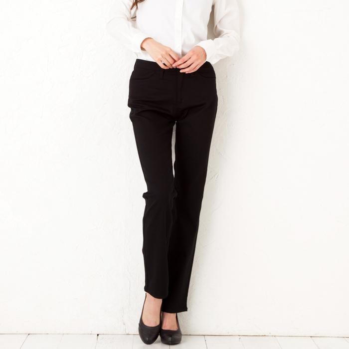 EAGLE STAR ソフトでナチュラルな着心地のストレートパンツ レディース