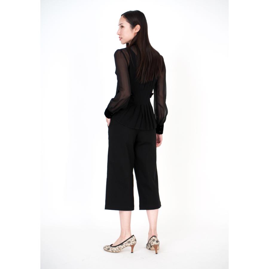 ストレッチツイル ミドル丈ワイドパンツ レディース パンツ ストレッチ ゆったり ワイド ガウチョ 7分丈 春 夏 秋 冬 綿 ツイル NOD | NOD | 11