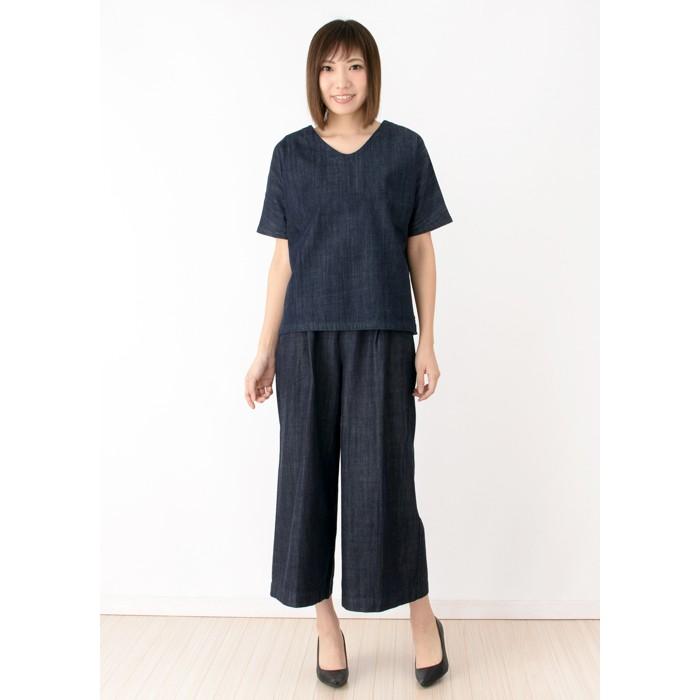 日本製 デニム ショートスリーブ プルオーバー レディース ファッション トップス キャンセル返品交換不可 | Endless Peace | 06