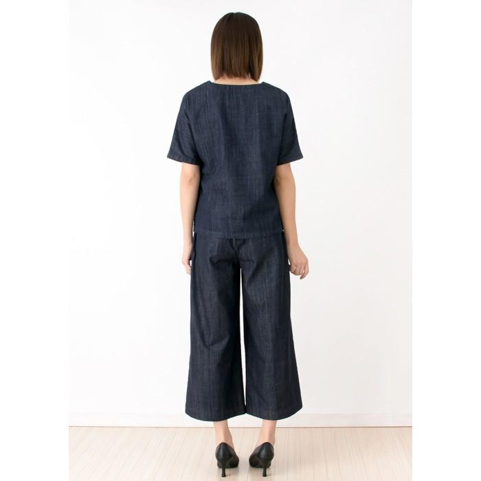 日本製 デニム ショートスリーブ プルオーバー レディース ファッション トップス キャンセル返品交換不可 | Endless Peace | 07