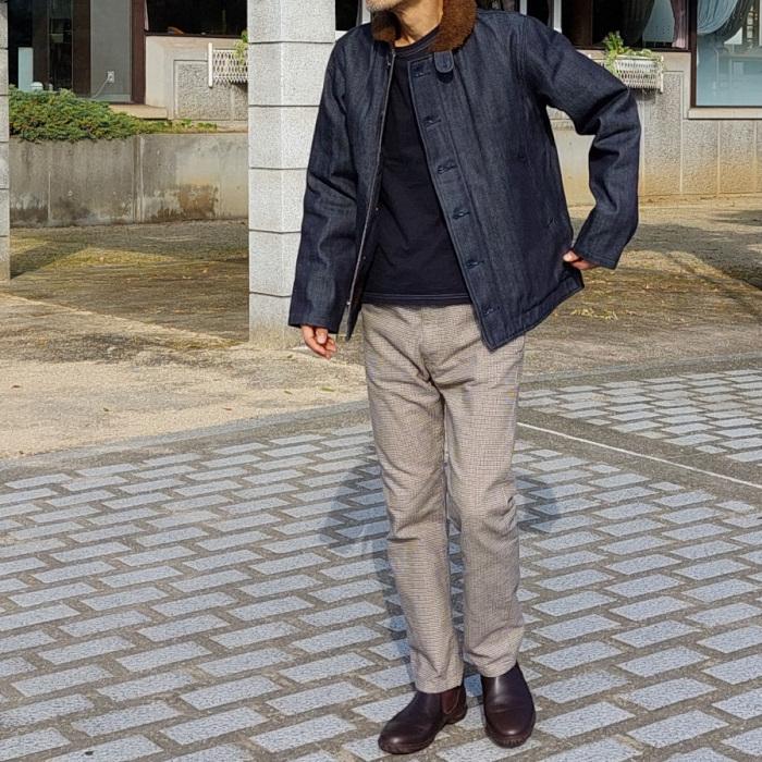 デニム N-1 デッキジャケット メンズ ジャケット 日本製 国産 メイドインジャパン 秋冬 防寒 アメカジ ミリタリー バイカー EAGLE STAR キャンセル返品交換不可 | EAGLE STAR（ファッション） | 07