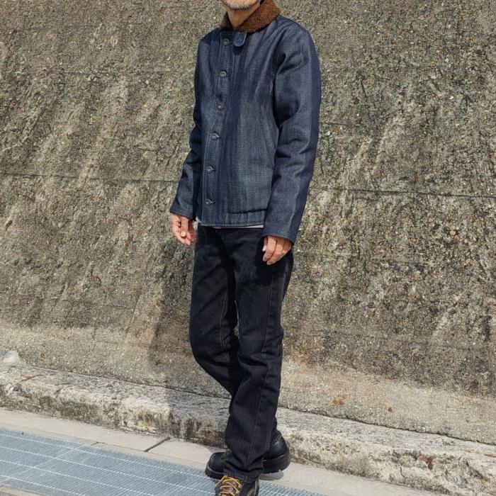 デニム N-1 デッキジャケット メンズ ジャケット 日本製 国産 メイドインジャパン 秋冬 防寒 アメカジ ミリタリー バイカー EAGLE STAR キャンセル返品交換不可 | EAGLE STAR（ファッション） | 09