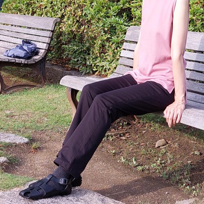 ソフトな着心地の微ストレッチ XLA スマホ対応型ストレートパンツ レディース メンズ 男女兼用 ユニセックス ブラック ファッション ボトムス パンツ 日本製 241 | EAGLE STAR（ファッション） | 16