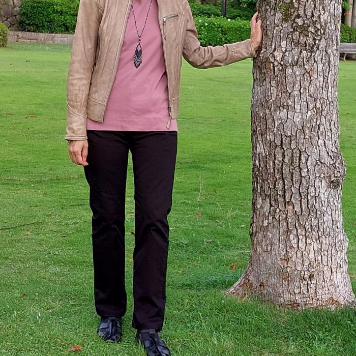 ソフトな着心地の微ストレッチ XLA スマホ対応型ストレートパンツ レディース メンズ 男女兼用 ユニセックス ブラック ファッション ボトムス パンツ 日本製 241 | EAGLE STAR（ファッション） | 18