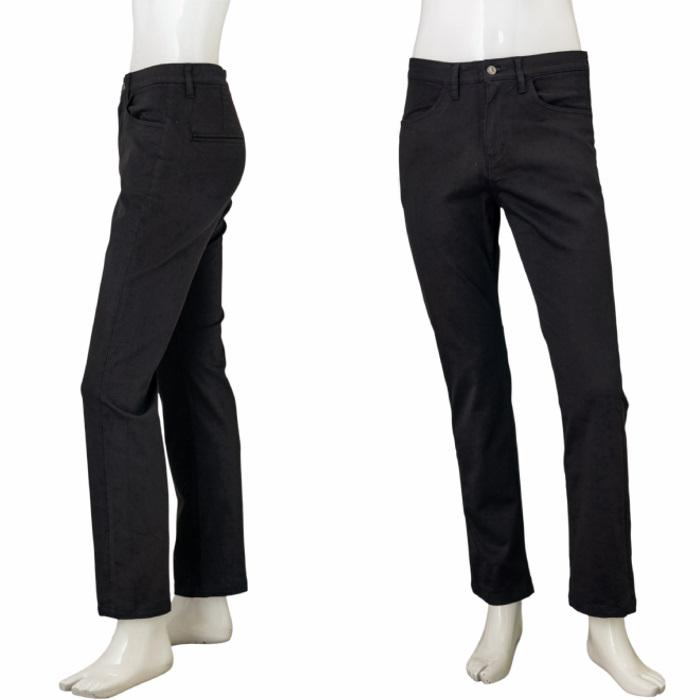 ソフトな着心地の微ストレッチ XLA スマホ対応型ストレートパンツ レディース メンズ 男女兼用 ユニセックス ブラック ファッション ボトムス パンツ 日本製 241 | EAGLE STAR（ファッション） | 06