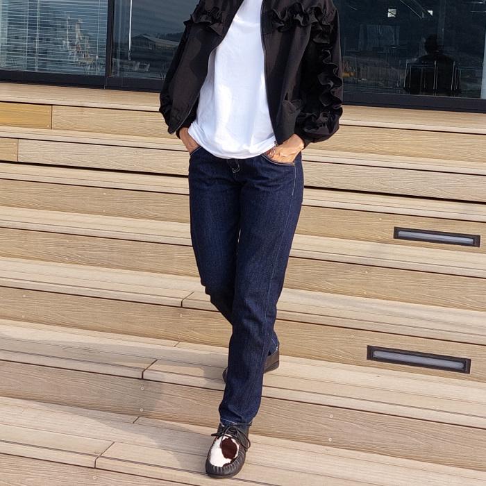 デニムテーパードパンツ レディース ファッション ボトムス パンツ デニム ジーンズ 日本製 キャンセル返品交換不可 22020 男女兼用 ユニセックス | EAGLE STAR（ファッション） | 02