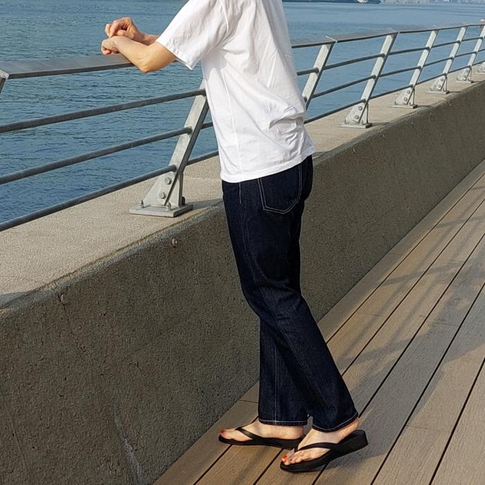 デニムテーパードパンツ レディース ファッション ボトムス パンツ デニム ジーンズ 日本製 キャンセル返品交換不可 22020 男女兼用 ユニセックス | EAGLE STAR（ファッション） | 04