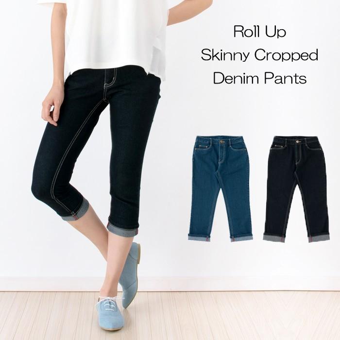 デニム ロールアップ クロップドパンツ スキニーフィット レディースファッション ボトムス メール便 531 備後 福山のデニム 23original 通販 Yahoo ショッピング