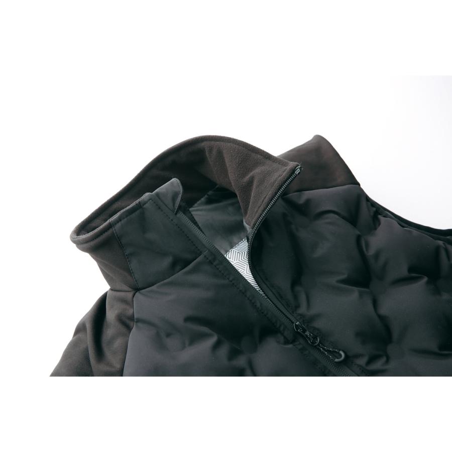 電熱 ヒーター ベスト ウェアのみ（ヒーターユニット・バッテリーは別売）秋冬 防寒 暖かい 電熱ベスト ヒーターベスト 黒 ブラック 迷彩 S M L LL 返品交換不可 | クロダルマ | 03