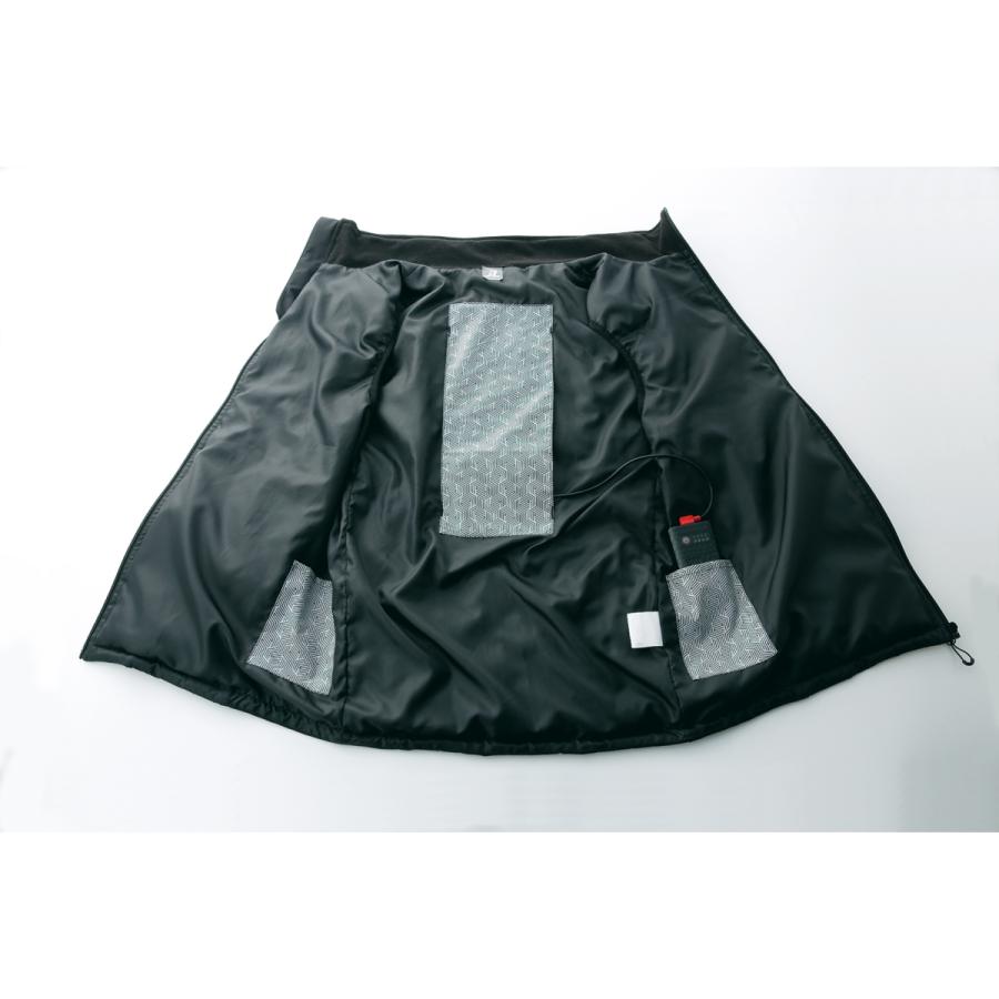 電熱 ヒーター ベスト ウェアのみ（ヒーターユニット・バッテリーは別売）秋冬 防寒 暖かい 電熱ベスト ヒーターベスト 黒 ブラック 迷彩 S M L LL 返品交換不可 | クロダルマ | 07