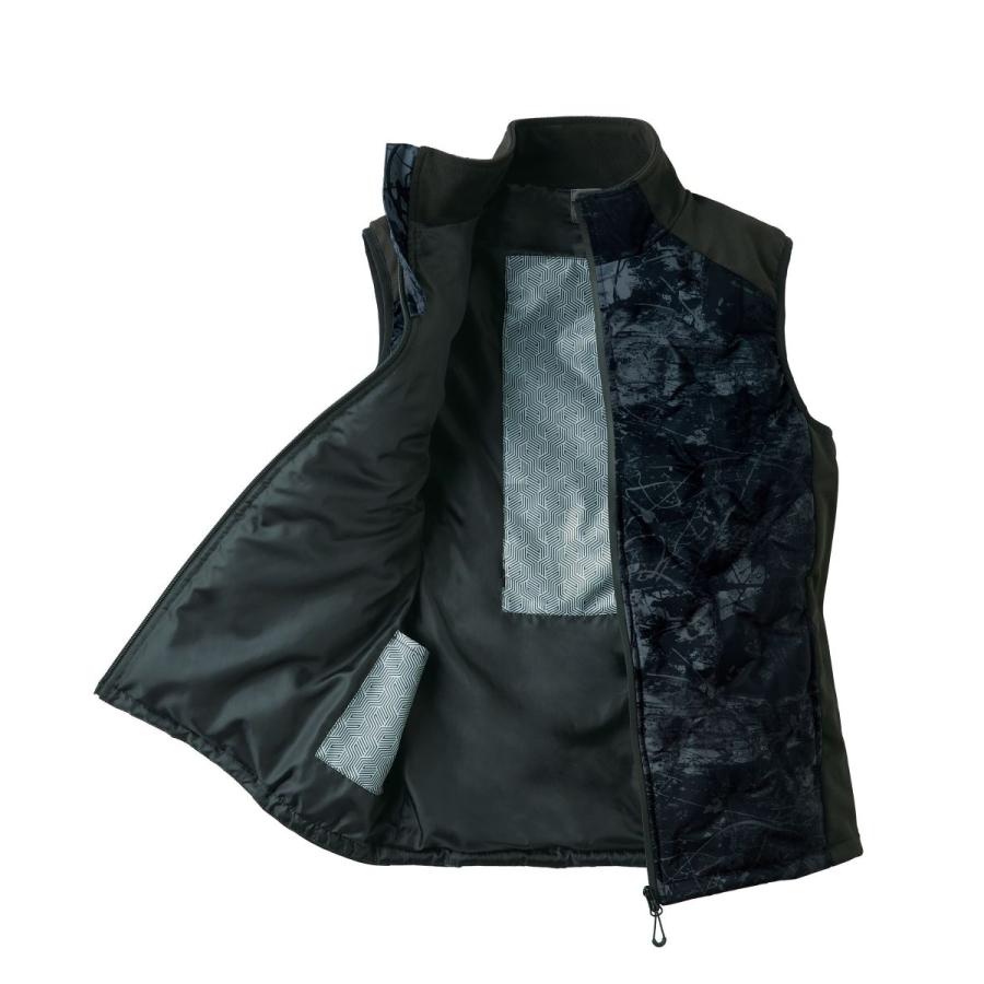 電熱 ヒーター ベスト ウェアのみ（ヒーターユニット・バッテリーは別売）秋冬 防寒 暖かい 電熱ベスト ヒーターベスト 黒 ブラック 迷彩 S M L LL 返品交換不可 | クロダルマ | 08