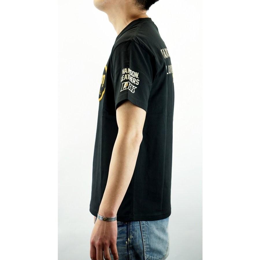 VANSON バンソン 定番 アイコン サガラ刺繍 ボーダー 半袖 Tシャツ