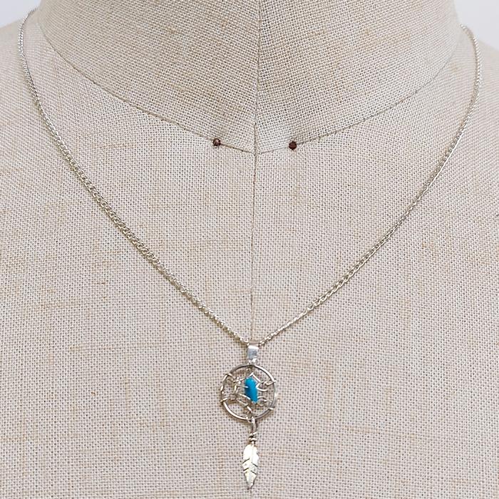 ナバホ インディアンジュエリー ターコイズ付 ドリームキャッチャー