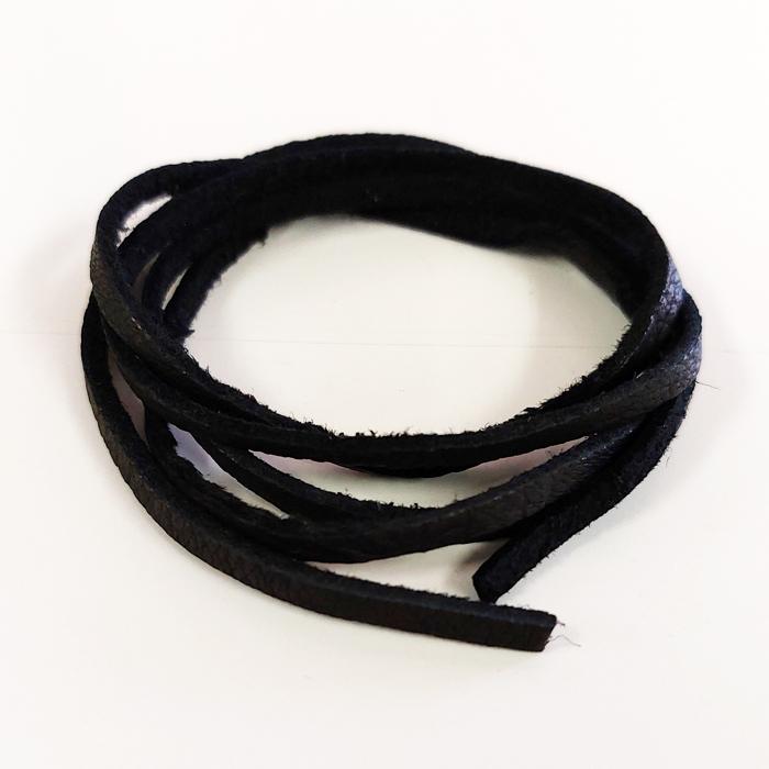 革ひも 幅3mm-長さ85cm ディアスキン 鹿革 レース 1本 ブラック キャンセル返品交換不可 | 
