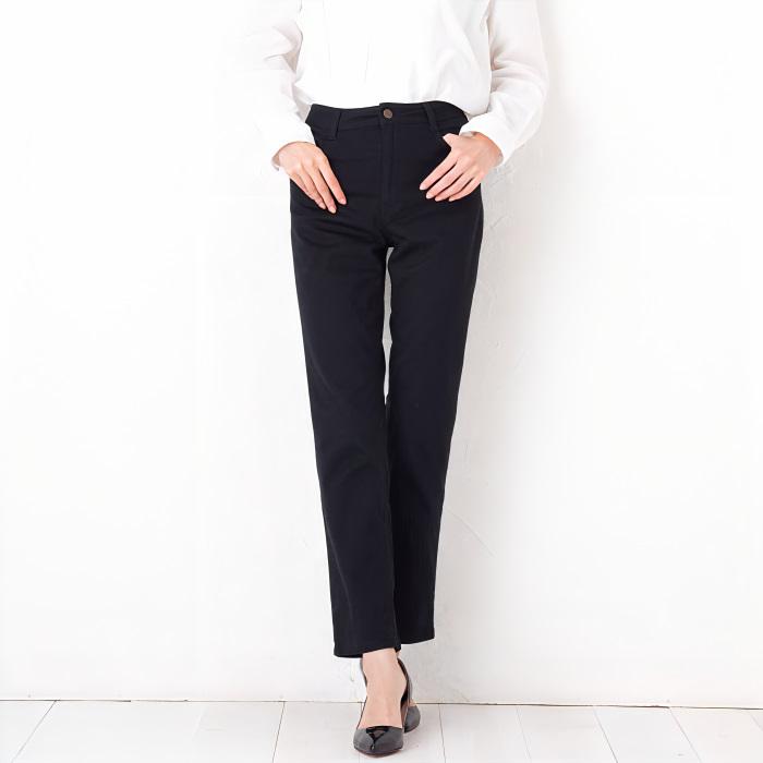 ツイル ストレッチパンツ ストレート レディース ファッション ボトムス パンツ 股上深め ゆったりフィット キャンセル返品交換不可 |  | 11