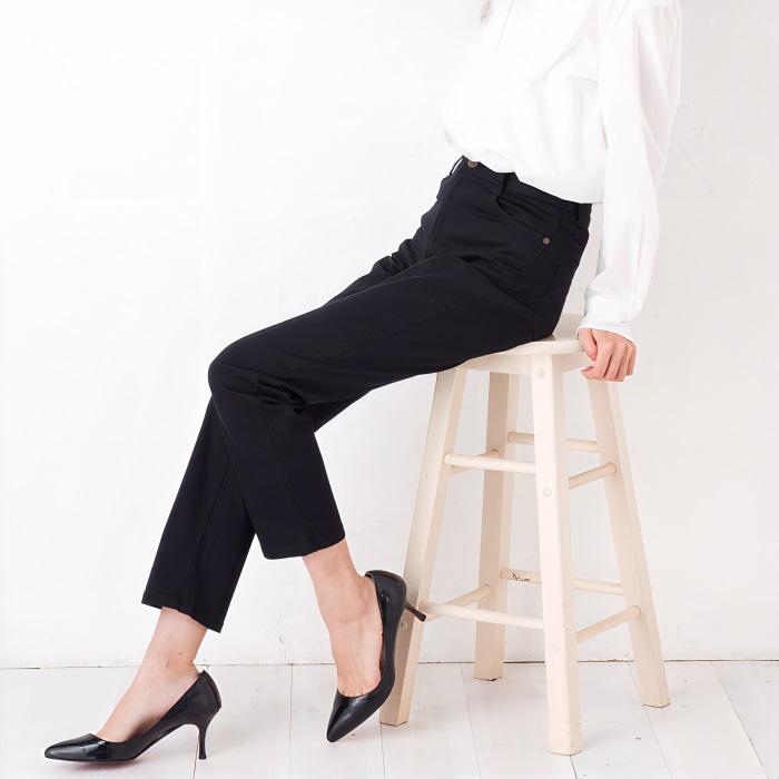 ツイル ストレッチパンツ ストレート レディース ファッション ボトムス パンツ 股上深め ゆったりフィット キャンセル返品交換不可 |  | 12