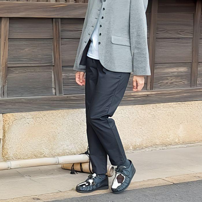 ソフトでナチュラルな着心地のウエストゴム・テーパードパンツ ゆったり＆すっきりタイプ メイドインジャパン 日本製 メンズ レディース 男女兼用 245 | EAGLE STAR（ファッション） | 12