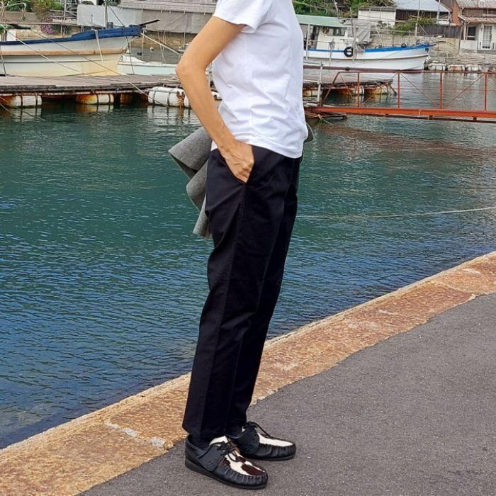 ソフトでナチュラルな着心地のウエストゴム・テーパードパンツ ゆったり＆すっきりタイプ メイドインジャパン 日本製 メンズ レディース 男女兼用 245 | EAGLE STAR（ファッション） | 13