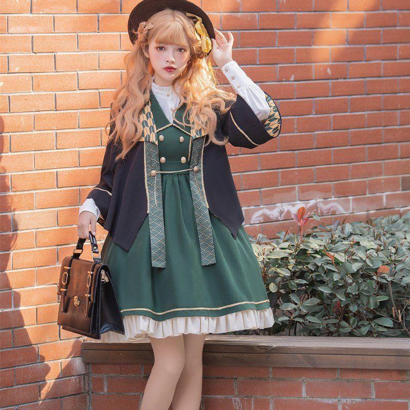 ロリータ ワンピース 長袖 ブラウス コスプレ 通勤 森ガール 可愛い ゴシック ガールズ Cosplay 学園祭 Lolita 学園祭 デート イベント ゴシック 文化祭 マント 通勤 Pcdd0 フリル 野田蔵ストア