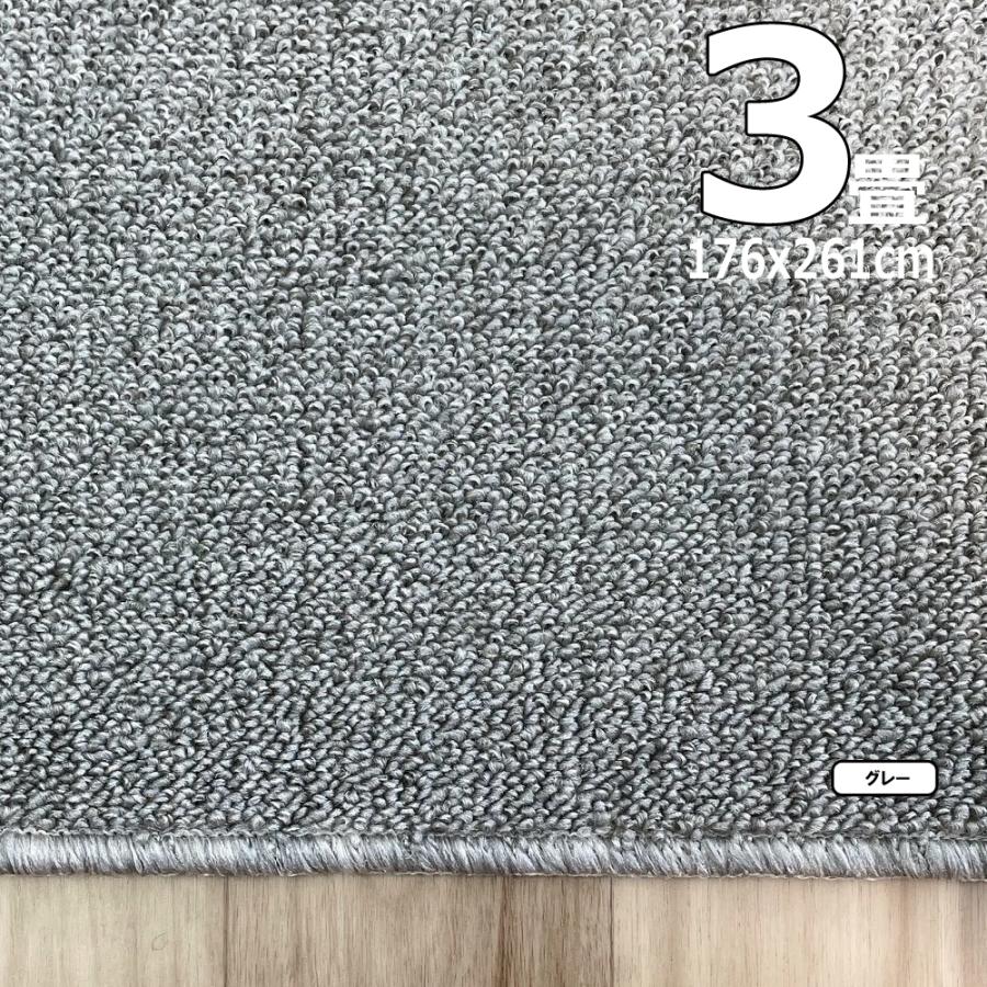 カーペット 3畳 厚手 安い 北欧 おしゃれ 日本製 江戸間 ラグマット 防ダニ 176×261cm PRV | スミノエ | 10