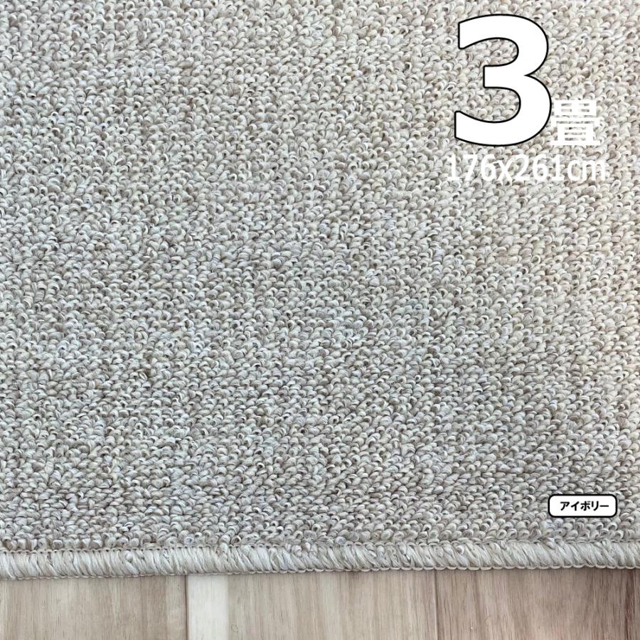 カーペット 3畳 厚手 安い 北欧 おしゃれ 日本製 江戸間 ラグマット 防ダニ 176×261cm PRV | スミノエ | 08