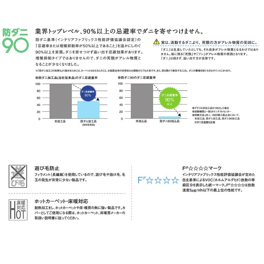 カーペット 4畳半 厚手 安い 北欧 おしゃれ 日本製 江戸間 4.5畳用 ラグマット 防ダニ 261×261cm PRV | スミノエ | 20