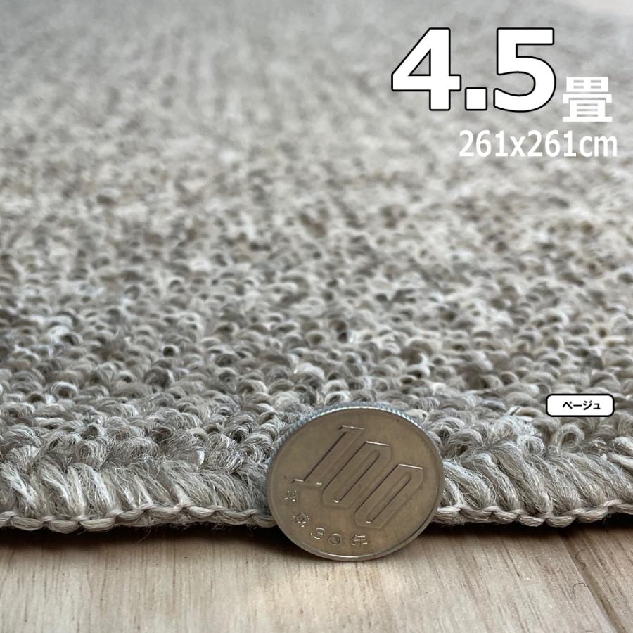 カーペット 4畳半 厚手 安い 北欧 おしゃれ 日本製 江戸間 4.5畳用 ラグマット 防ダニ 261×261cm PRV | スミノエ | 07